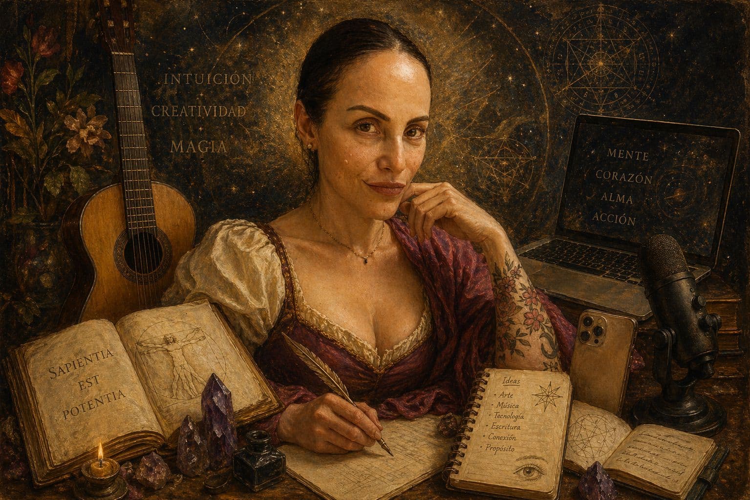 Retrato ilustrado de Connie Ansaldi